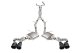 3 Inch Cat-Back Exhaust with Dual Mode Active Exhaust; Corsa Double X-Pipe, Dual Rear Exit with T...