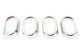 Jeep JK Interior Door Handle Bezels 4 Pieces 07-10 Wrangler JK Polished Silver Kentrol