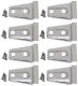 Jeep JK Door Hinge Overlays 8 Pieces 4 Door 07-18 Wrangler JK Polished Silver Kentrol