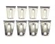 Jeep JK Door Hinge Overlays 8 Pieces 4 Door 07-18 Wrangler JK Polished Silver Kentrol