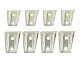 Jeep JK Door Hinge Overlays 8 Pieces 4 Door 07-18 Wrangler JK Polished Silver Kentrol