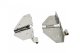 Jeep CJ/YJ Windshield Hinge No Mirror Holes Pair 76-95 CJ and Wrangler YJ Polished Silver Kentro...