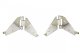 Jeep CJ/YJ Windshield Hinge No Mirror Holes Pair 76-95 CJ and Wrangler YJ Polished Silver Kentro...