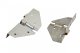 Jeep CJ/YJ Windshield Hinge No Mirror Holes Pair 76-95 CJ and Wrangler YJ Polished Silver Kentro...