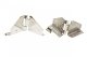 Jeep CJ/YJ Windshield Hinge No Mirror Holes Pair 76-95 CJ and Wrangler YJ Polished Silver Kentro...