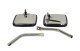 Jeep YJ Mirror Kit Pair 87-95 Wrangler TJ Polished Silver Kentrol