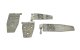 Jeep YJ Hardtop Door Hinge Set 4 Pieces 94-95 Wrangler YJ Polished Silver Kentrol