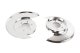 Jeep CJ Disc Brake Dust Cover Pair 76-78 CJ Polished Silver Kentrol