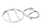 Jeep JK Euro Headlight Guards Pair 07-18 Wrangler JK Polished Silver Kentrol