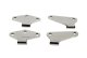 Jeep JK Body Door Hinge Set 4 Pieces 2 Door 07-18 Wrangler JK Polished Silver Kentrol