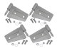 Jeep JK Door Hinge Set 4 Pieces 2 Door 07-18 Wrangler JK Bare Grey Kentrol