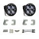 Jeep JK Squadron-R SAE Fog Pocket Light Kit OE Bumper (Clear)-Jeep 2007-09 Wrangler JK Baja Desig...