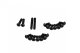 Jeep TJ Windshield Hinge Pair 97-06 Wrangler TJ Powdercoat Black Kentrol