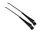 Jeep CJ Windshield Wiper Arms Pair 68-86 CJ Powdercoat Black Kentrol