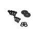 Jeep JK Hood Kit Without Hood Catch 07-18 Wrangler JK Powdercoat Black Kentrol
