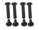 Jeep TJ Replacement Hood Catch Rubbers Pair 97-06 Wrangler TJ Textured Black Kentrol