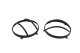 Jeep JK Euro Headlight Guards Pair 07-18 Wrangler JK Textured Black Kentrol