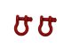 D Ring 3/4 Inch Red 2 Piece Set Fishbone Offroad