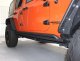Jeep JK Rock Slider 07-18 Wrangler JK 4 Door Rubicon Steel Black Textured Powdercoat Fishbone Off...