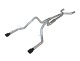 2005-2010 Mustang V6 Black Cat Back Mid Muffler Exhaust System M-80 Race Pro Mufflers 409 Stainl...