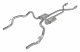 Crossmember Back w/X-Pipe Exhaust System 75-81 F-Body Split Rear Dual Exit 2.5 in Intermediate An...