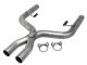 Exhaust X-Pipe Kit Intermediate Pipe 05-10 Mustang V6 2.5 in Hardware Incl Natural 409 Stainless ...