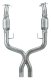 Exhaust X Pipe Catted For Long Tubes 05-10 Mustang 2.5 in X-Pipe Hardware Incl Natural 409 Stainl...