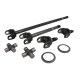 Chromoly Front Axle Kit Chrylser 9.25 Diff 33/35 Spline 1555 U-Joints 9.25 Chy '10-'13 4340 Front...