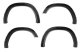Bushwacker 40984-02 DRT Style Fender Flares; Front and Rear for 2019-2021 Chevrolet Silverado 150...