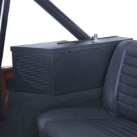Security Speaker/Storage Lockbox w/ Roll Bar Cutout - 55-86 CJ / 87-91 Wrangler YJ 6-9 inch Locki...