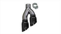 One Twin 4.0 Inch Side Swept Black Pro-Series Tips (Clamp Included) Fits Corsa Exhaust Kits Stain...