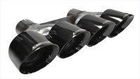 Quad 4.5 Inch Black Pro-Series Tip Kit Clamps Included For Corsa C7 Exhaust Only Stainless Steel ...
