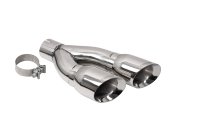Twin 4 Inch Tip Kit Pro-Series Slash Cut Polished 22-25 Toyota Tundra Corsa Performance