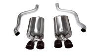 2.5 Inch Axle-Back Sport Dual Exhaust Black 3.5 Inch Tips 09-13 Corvette 6.2L Stainless Steel Cor...