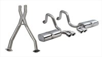 2.5 Inch Cat-Back Sport Dual Exhaust w/ Polished 3.5 Inch Tips 97-04 Corvette / Z06 5.7L Stainles...