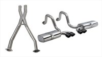 2.5 Inch Cat-Back Sport Dual Exhaust w/ Black 3.5 Inch Tips 97-04 Corvette / Z06 5.7L Stainless S...