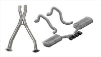 2.5 Inch Cat-Back Sport Dual Exhaust Tigershark 3.5 Inch Black Tips 97-04 Corvette / Z06 5.7L Sta...