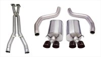3.0 Inch Cat-Back Sport Dual Exhaust Twin 4.0 Inch Black Tips 06-11 Corvette Z06 7.0L / ZR1 6.2L ...