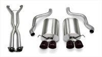 2.5 Inch Cat-Back Sport Dual Exhaust Black 3.5 Inch Tips 05-08 Corvette Manual/A4 Auto Trans 6.0L...