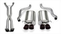2.5 Inch Cat-Back Sport Dual Exhaust Black 3.5 Inch Tips 05-08 Corvette A6 Auto Trans 6.0L/6.2L S...