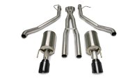 2.5 Inch Cat-Back Plus X-Pipe Sport Exhaust Dual Rear Exit 4.0 Inch Black Tips 05-06 Pontiac GTO ...