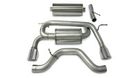 3.0 Inch Cat-Back Sport Dual Rear Exhaust 4.0 Inch Polished Tips 06-08 Hummer H3 3.5L/3.7L I-5 En...