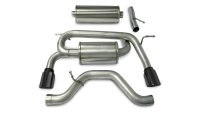 3.0 Inch Cat-Back Sport Dual Rear Exhaust 4.0 Inch Black Tips 06-08 Hummer H3 3.5L/3.7L I-5 Engin...