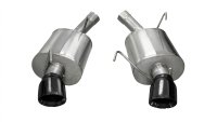 2.5 Inch Axle-Back Sport Dual Exhaust Black 4.0 Inch Tips 05-10 Mustang GT 4.6L/Shelby GT500 5.4L...