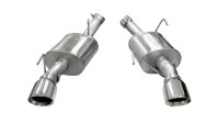 2.5 Inch Axle-Back Xtreme Dual Exhaust Polished 4.0 Inch Tips 05-10 Mustang GT 4.6L/Shelby GT500 ...