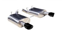 2.5 Inch Axle-Back Sport Dual Exhaust Black 3.5 Inch Tips 11-14 Mustang 3.7L V6 Stainless Steel C...