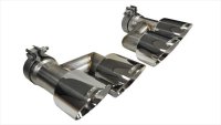 Two Twin 4.0 Inch Polished Tips Clamps Included Dual Rear Exit For Corsa Mustang GT Exhaust Only ...