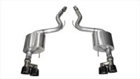 3.0 Inch Axle-Back Sport Dual Exhaust Black 4.0 Inch Tips 15-Present Mustang GT Fastback 5.0L (Fi...
