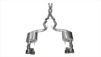 3.0 Inch Cat-Back Xtreme Dual Exhaust 4.0 Inch Polished Tips 15-Present Ford Mustang GT Fastback ...