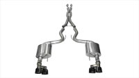 3.0 Inch Cat-Back Xtreme Dual Exhaust 4.0 Inch Black Tips 15-Present Ford Mustang GT Fastback (No...